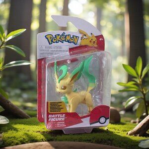 Jazwares Toys Nintendo Pokemon Leafeon Articulated Battle Figure New In Package